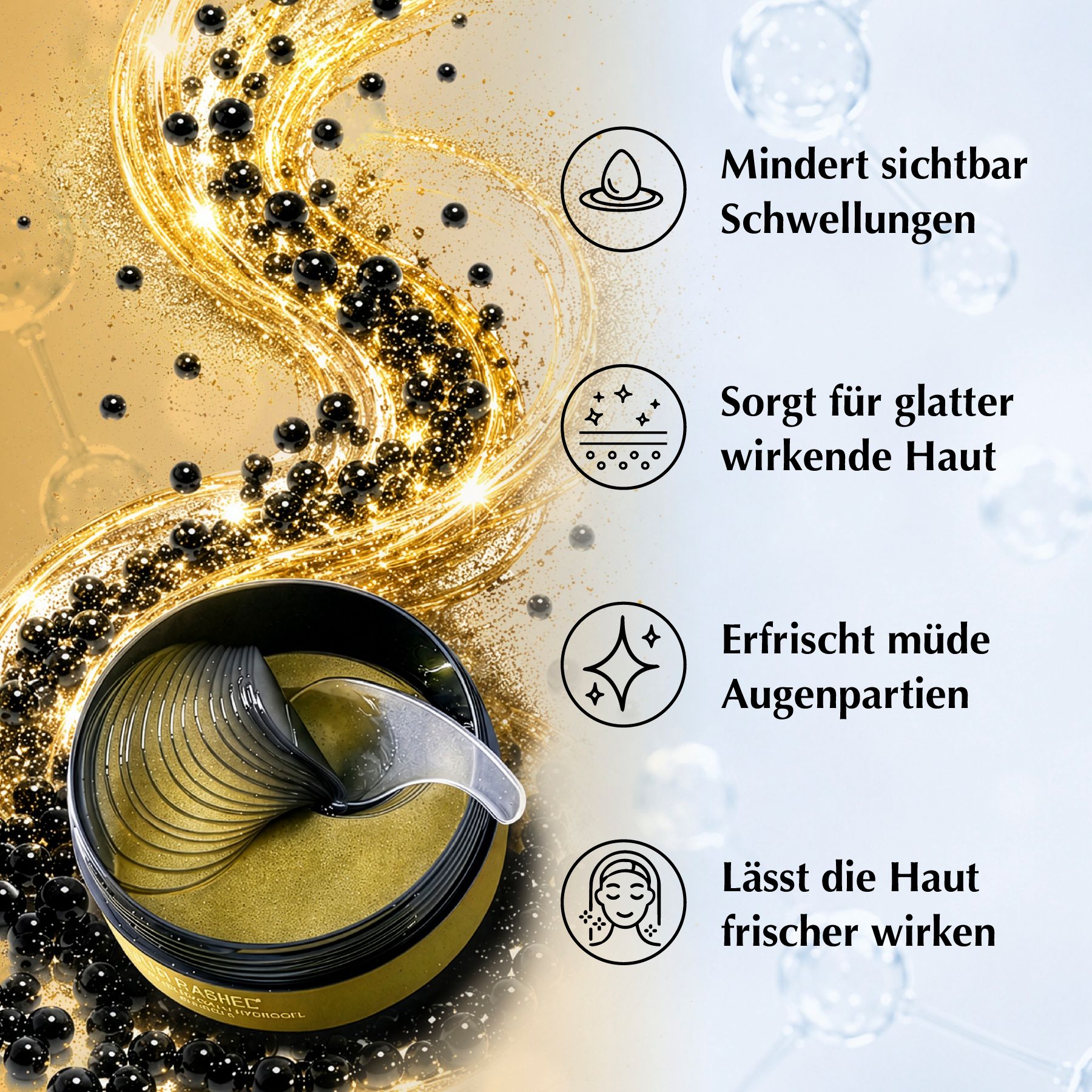 DR.RASHEL Augenpads Kollagen Gel Augenmaske Anti-Falten Pearl Gold