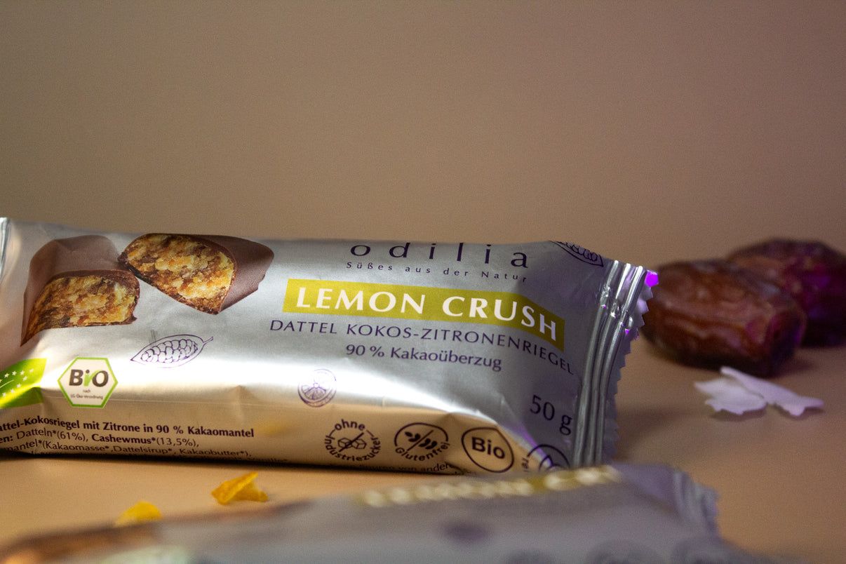 odilia Lemon Crush Dattel-Kokos-Zitronenriegel