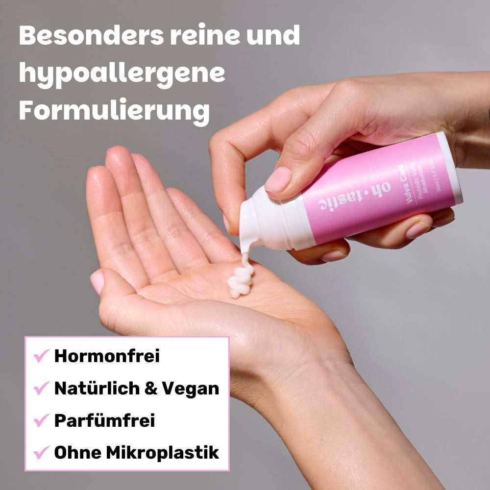 ohtastic Natürliche Vaginal Creme gegen Scheidentrockenheit, Juckreiz & Irritationen