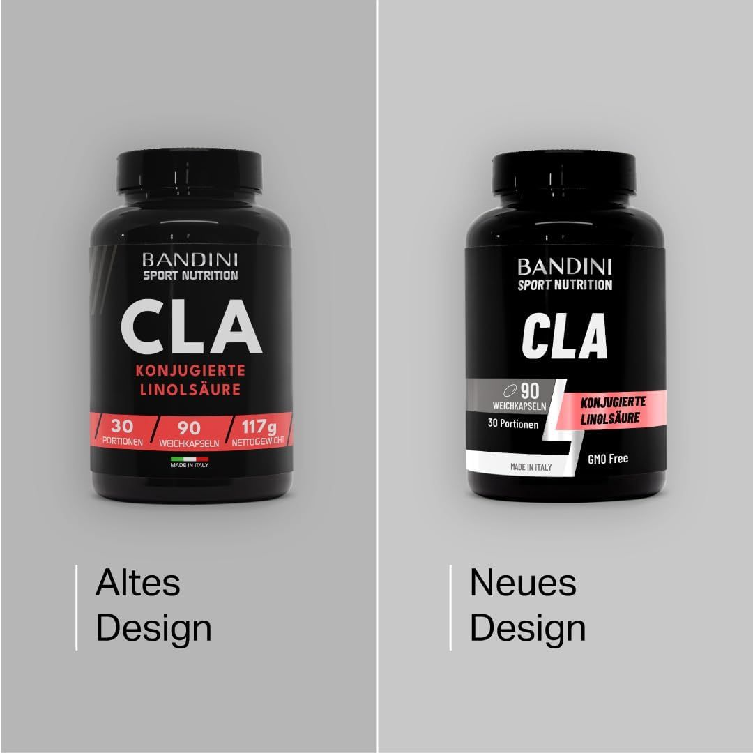 Bandini Sport Nutrition CLA Dose mit 90 Weichkapseln.