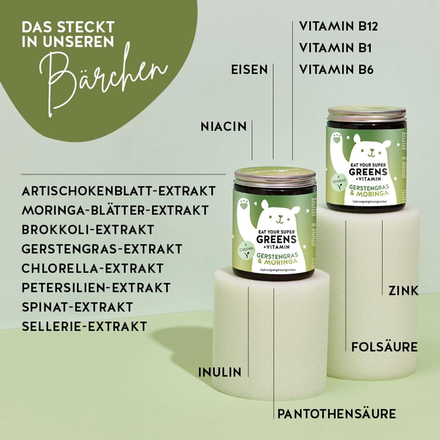 Bears with Benefits Hochdosierter Supergreens Vitaminkomplex