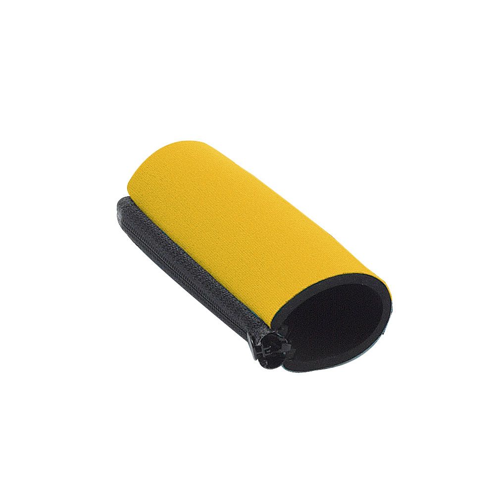 Ergonomisches Griffpolster aus Neopren in Gelb mit Reißverschluss.