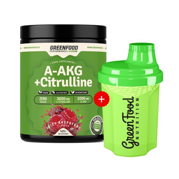 GreenFood Nutrition Performance A-AKG + Citrulline Malate  + 300ml Shaker