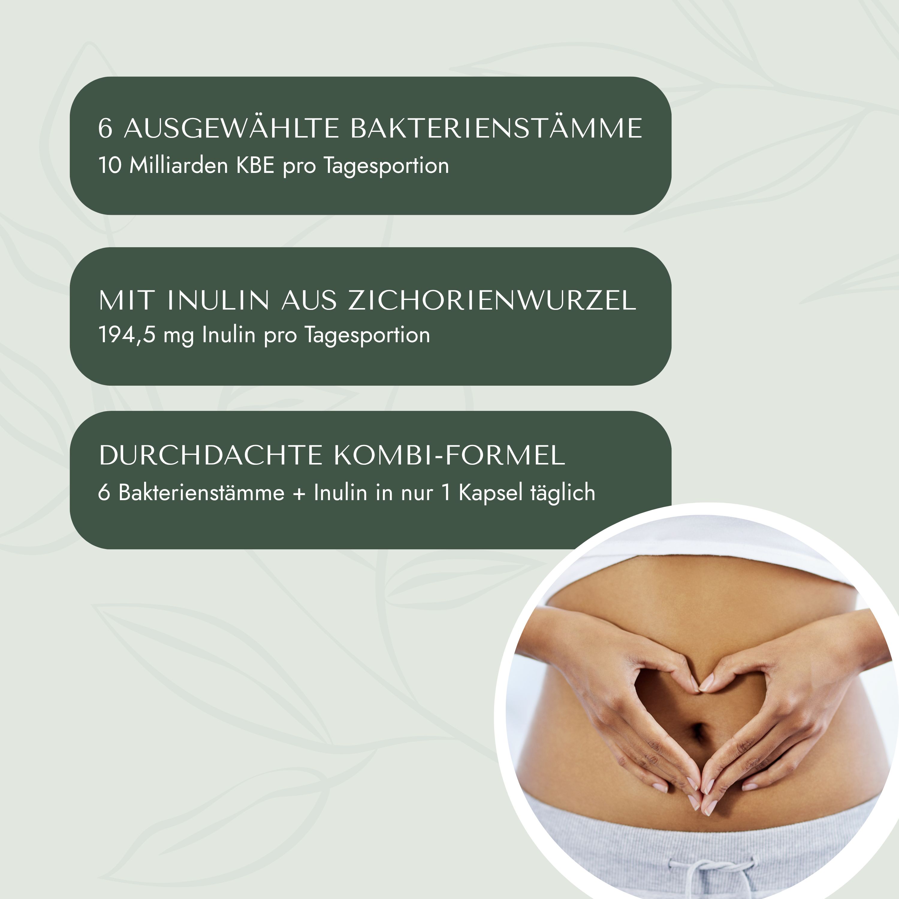 ESSENZ Probio 6 – 6 Bakterienstämme mit 10 Milliarden KBE & Inulin – Probiotische Kulturen