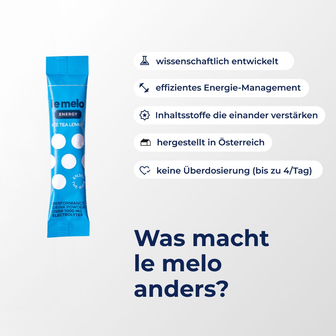 le melo ICE TEA LEMON - funktionale Hydration mit Koffein