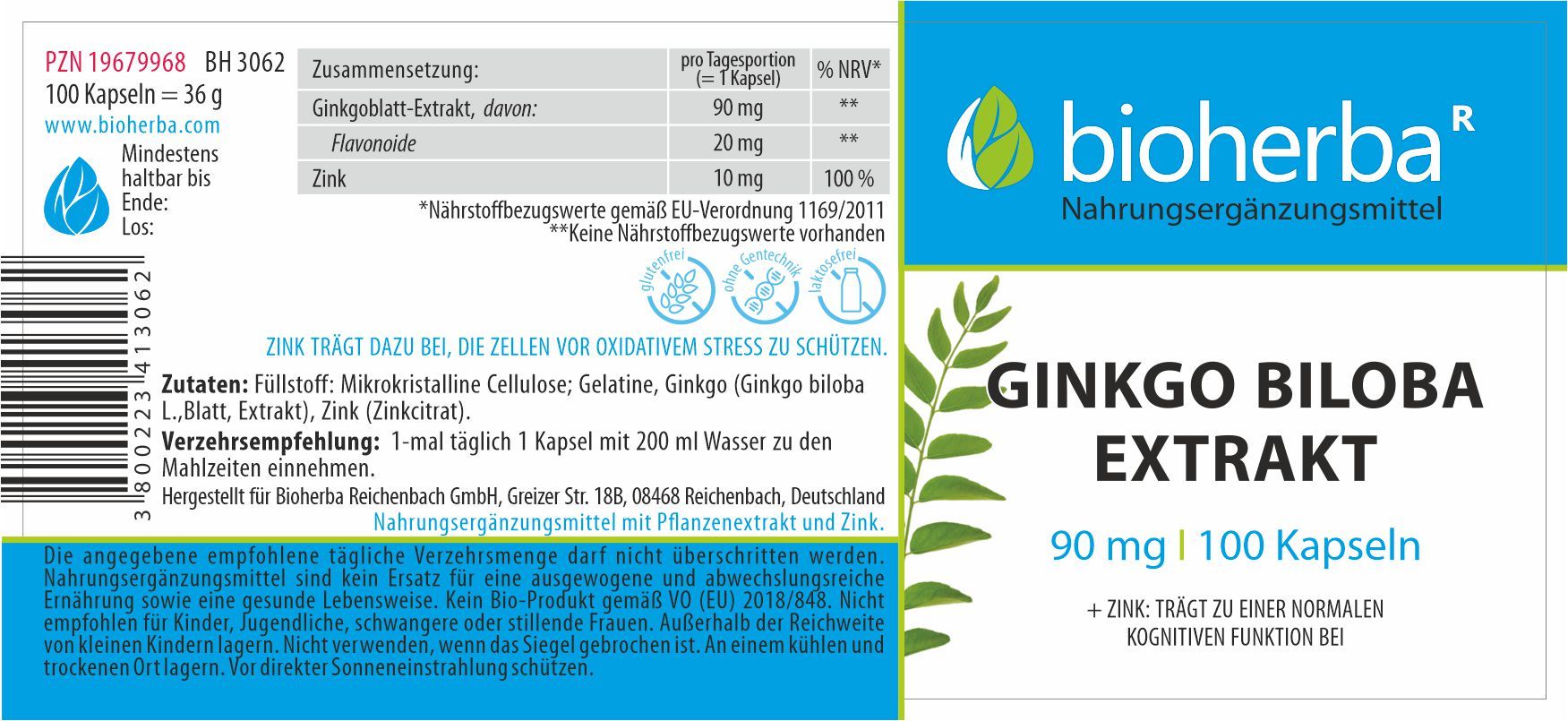Bioherba Ginkgo Biloba Extrakt Kapseln
