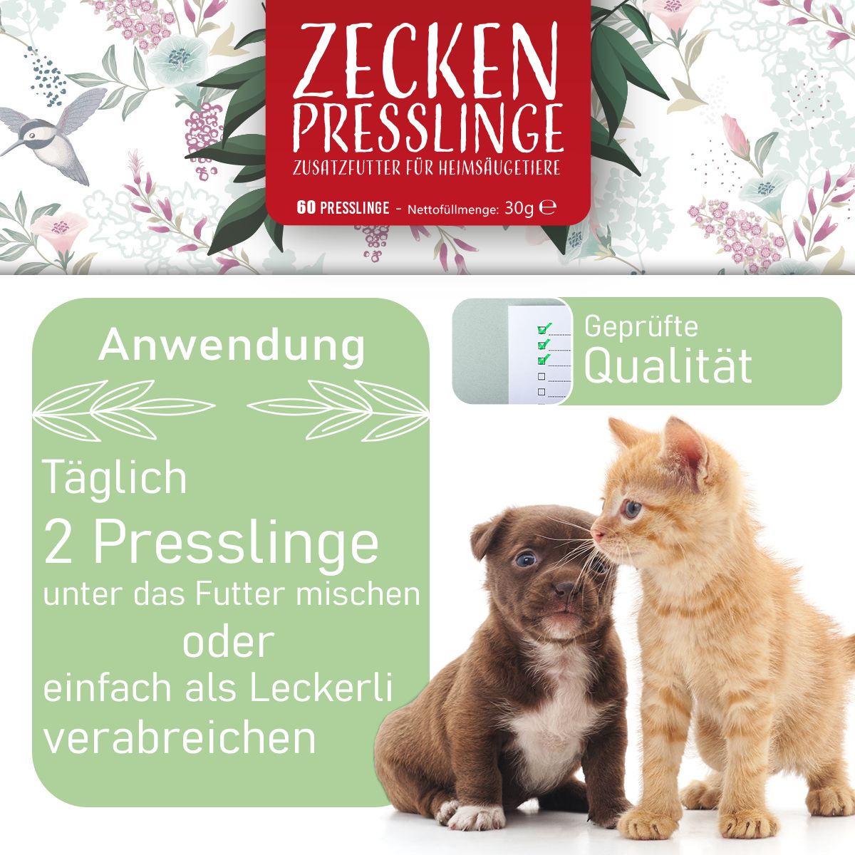 Nature Animal® | Zeckenschutz Presslinge
