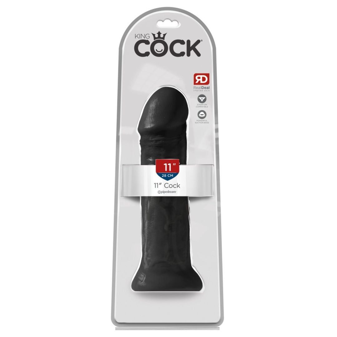 Dildo "11“, 28 cm, realistisch | Mit Saugfuß und Strap-on-kompatibel | King Cock