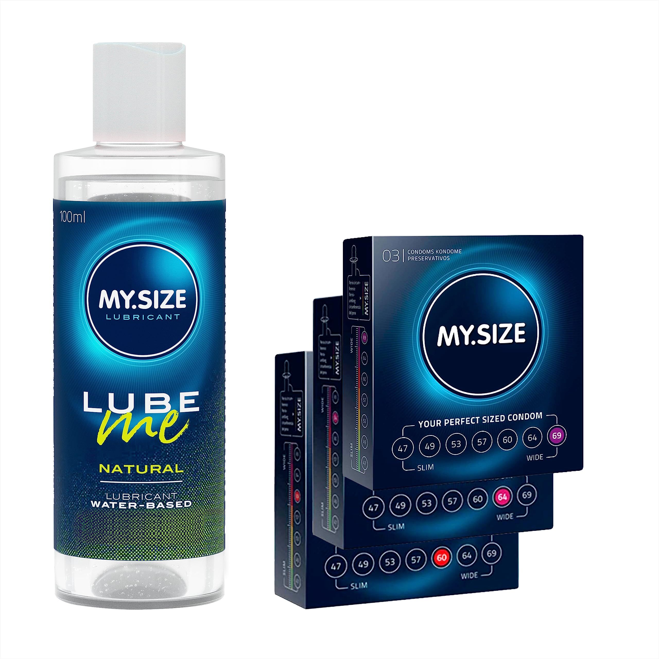 MY.SIZE Kondome + LUBE ME Natural Set