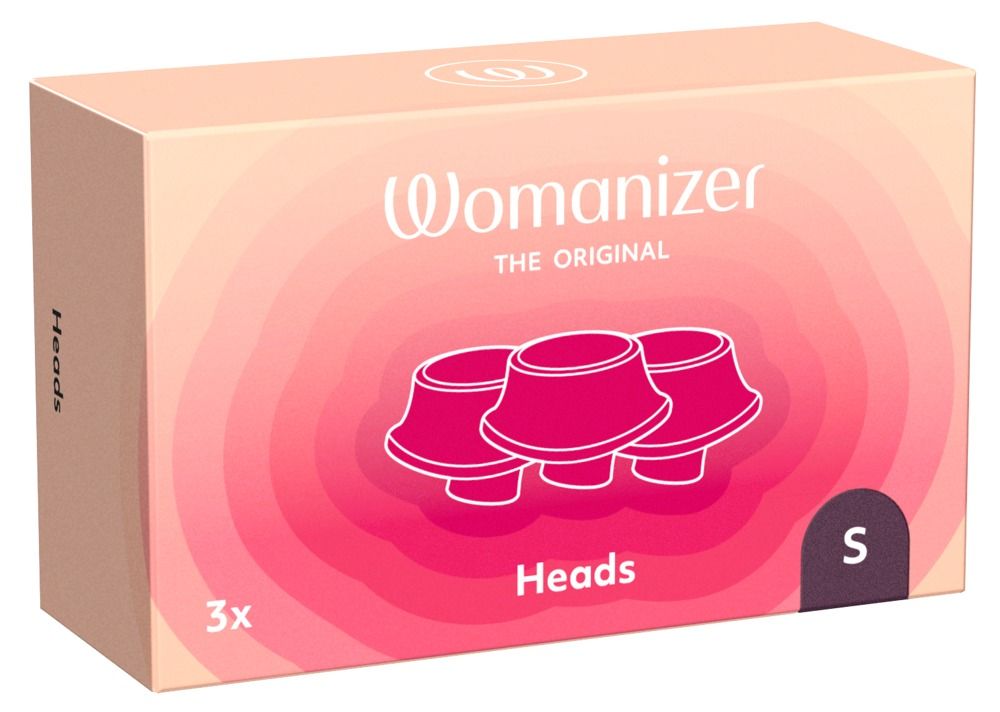 Verpackung der Womanizer W-Heads Ersatzkappen, Größe S, 3 Stück.