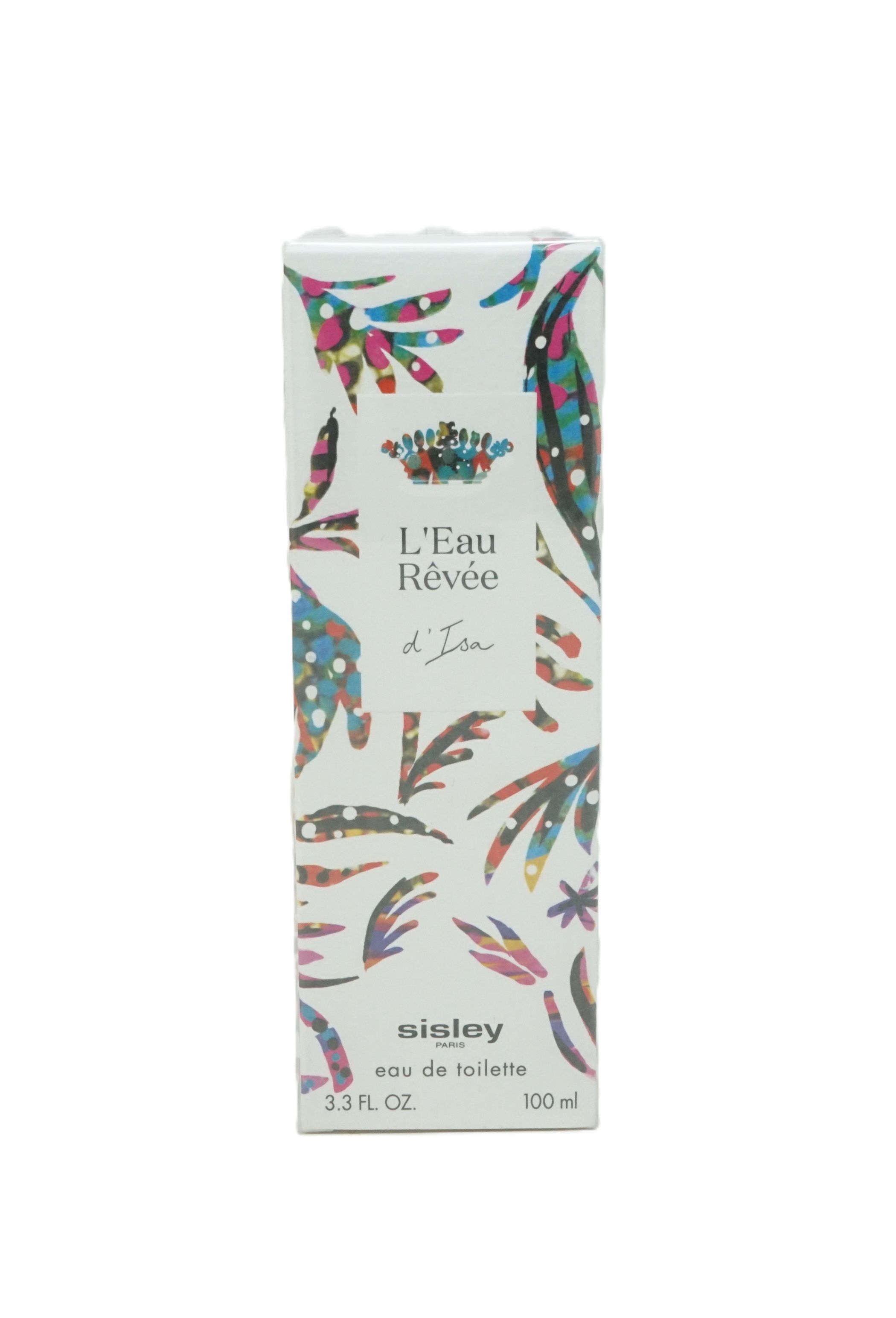 Sisley L'Eau Rêvée d'Isa Eau de Toilette Verpackung mit buntem Blumenmuster.