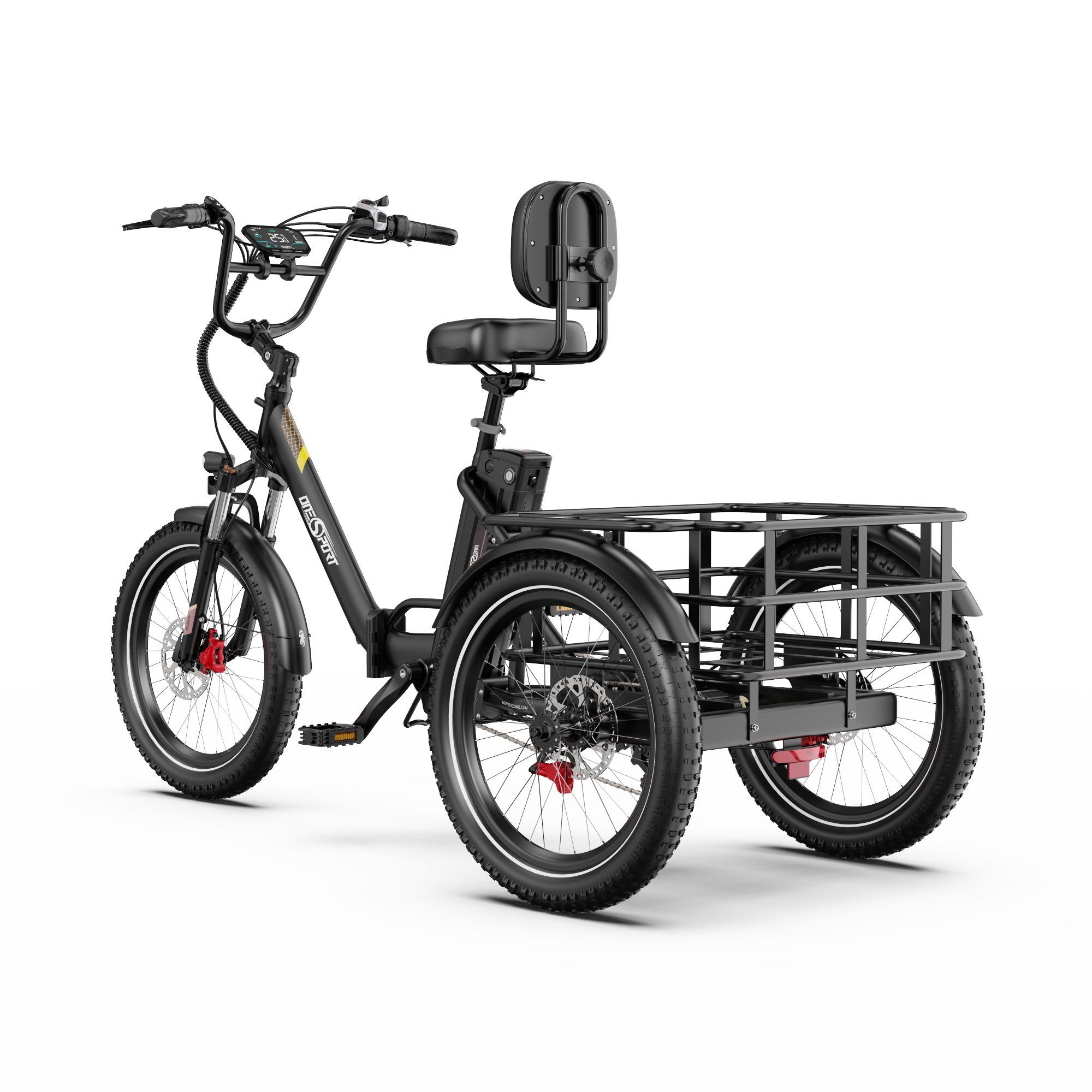 ONESPORT OT30 PRO E-Trike Lastenrad mit 500-W-Motor und 48-V-18-Ah-Akku
