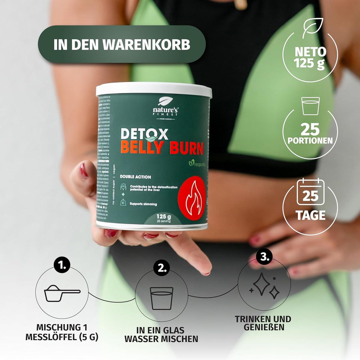 Nature's Finest Detox Belly Burn - Ergänzung zum Entgiftung, Abnehmen und Fettverbrenner