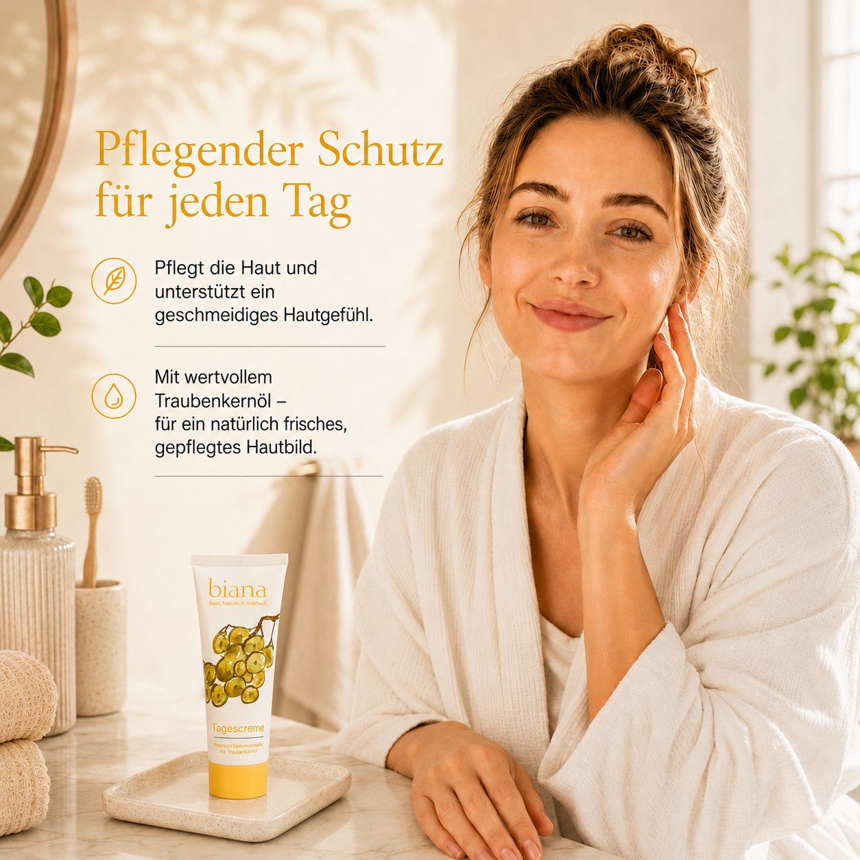 biana Tagescreme – Premium Naturkosmetik mit Traubenkernöl OPC