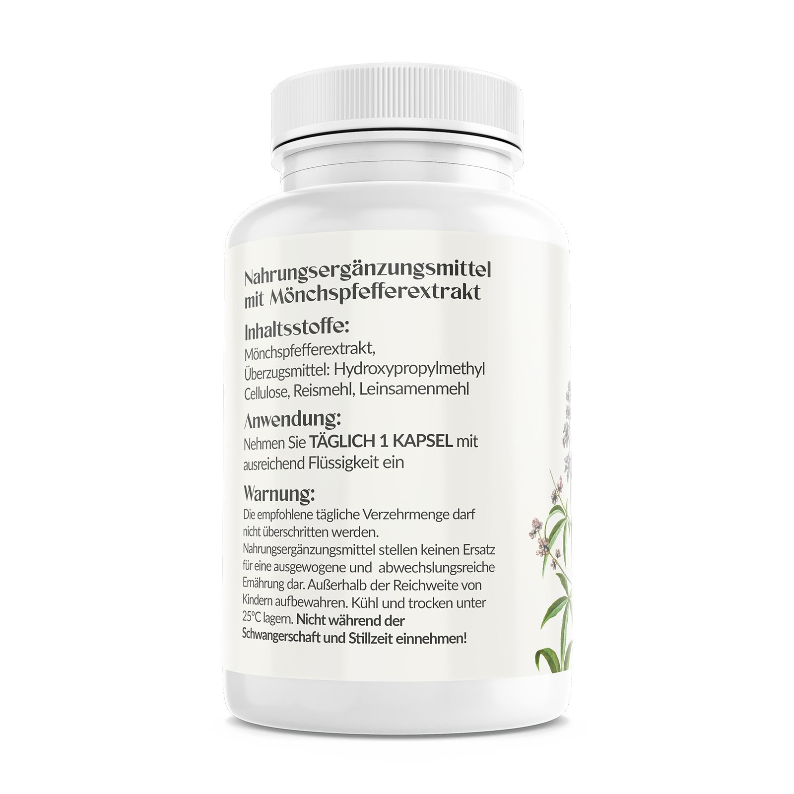 Adema Natural® | Mönchspfeffer Kapseln hochdosiert | Hormon Balance