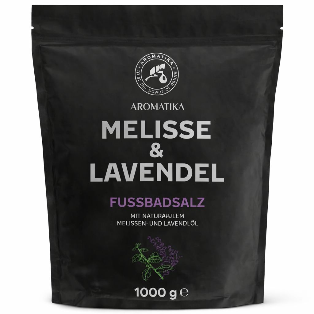 AROMATIKA  Fußbadesalz mit Meersalz und Ätherischem Lavendelöl & Melissenöl
