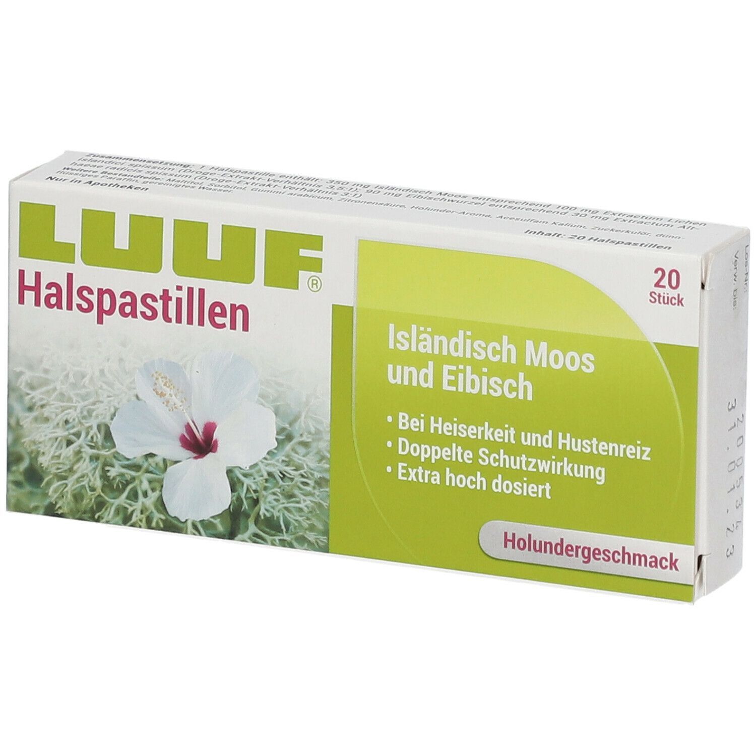 LUUF® Halspastillen mit Isländisch Moos und Eibisch - Holunder