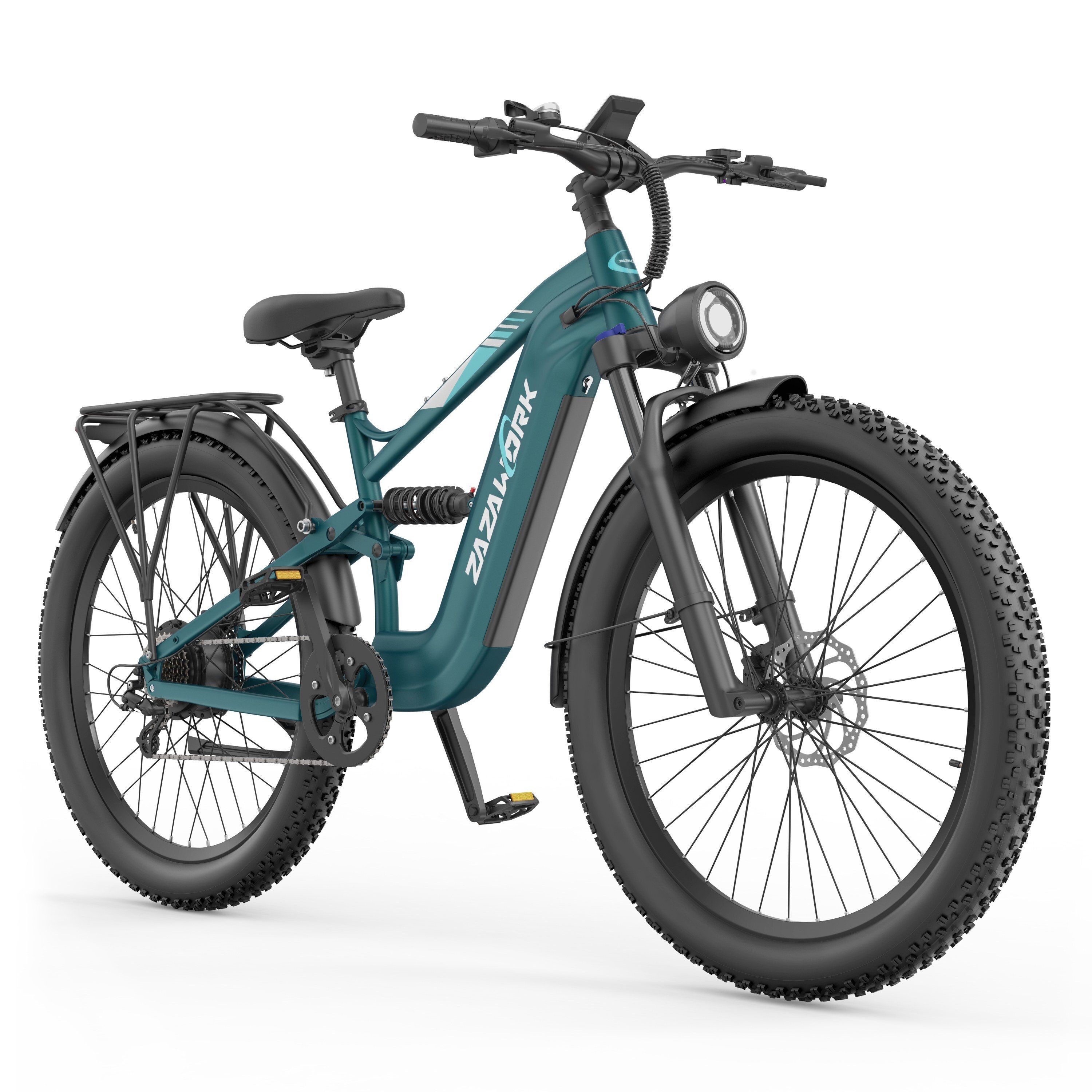ZAZAWORK CF500 Elektrisches Mountainbike, 48V 20Ah Akku, 90 km Reichweite