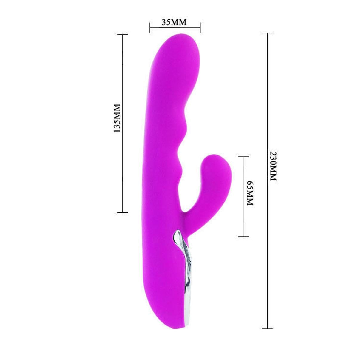 Rabbitvibrator “Crazy” mit Temperatur-Funktion | 10 Vibrationsmodi | Pretty Love