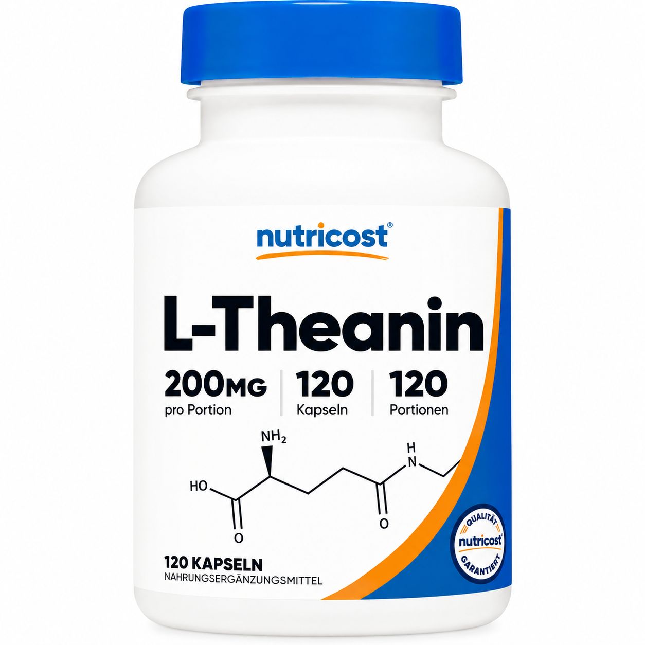 Nutricost L-Theanin Kapseln, 200mg, 120 Kapseln.