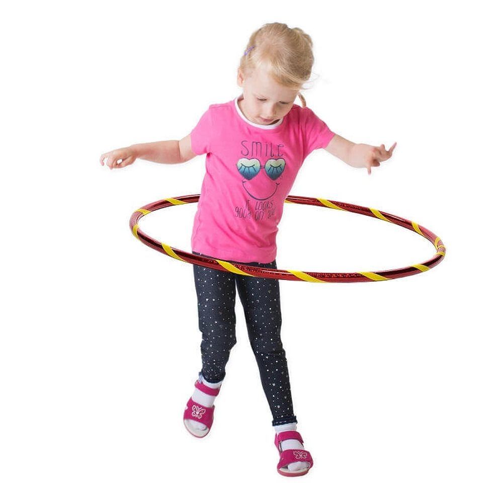 Hoopomania Funny Kinder-Hula-Hoop | Ø 70 cm | Rot-Gelb
