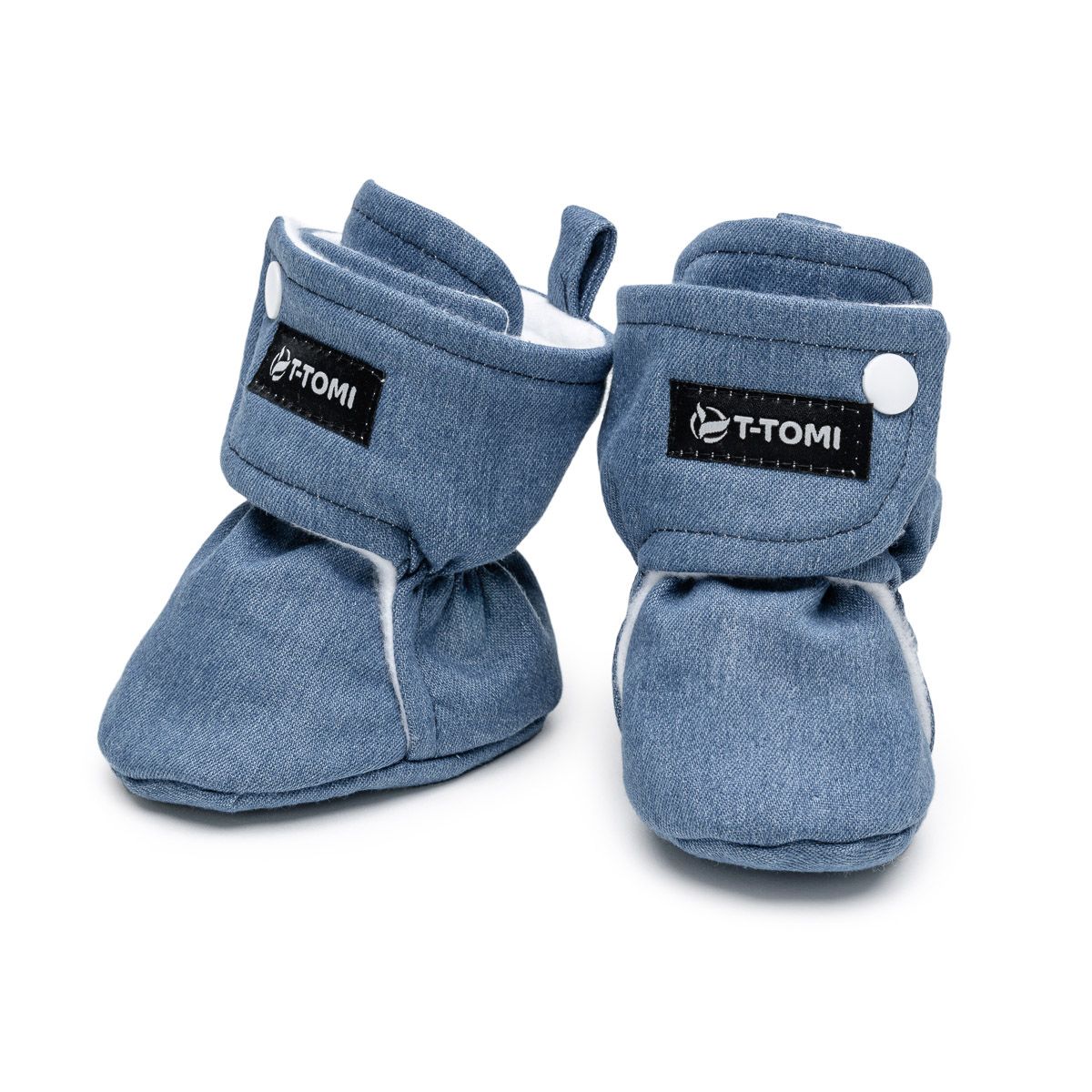 T-TOMI Krabbelschuhe Washed DENIM (9-12 Monate)