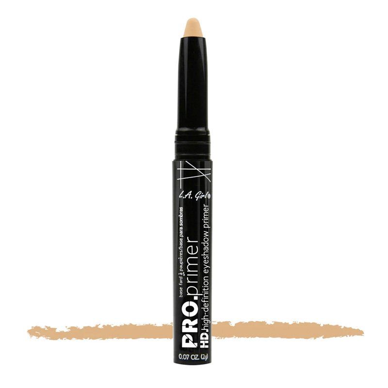 L.A. Girl Pro Primer HD Lidschatten-Primer-Stift in Beige mit einem Swatch.