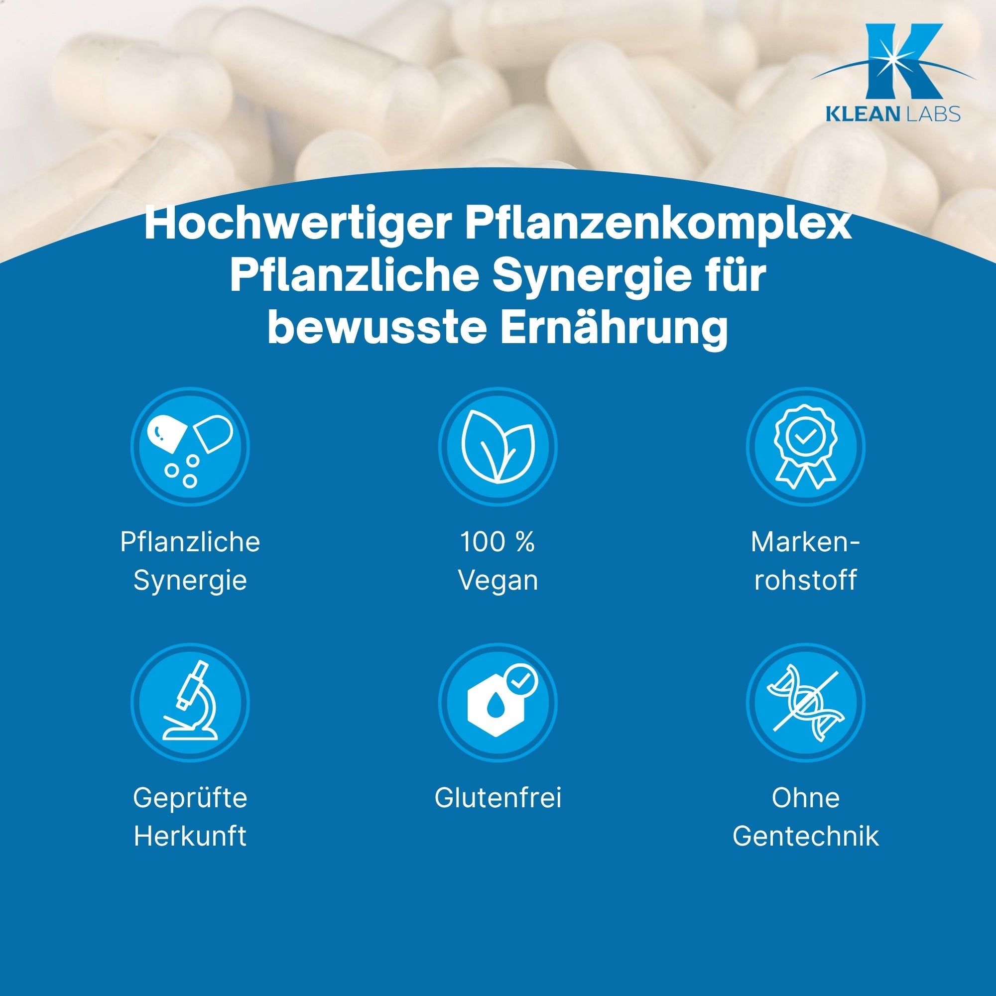 Klean Labs Performance Boost: Hochwertiger Pflanzenkomplex, 100% Vegan, Markenrohstoff, Geprüfte Herkunft, Glutenfrei, Ohne Gentechnik.