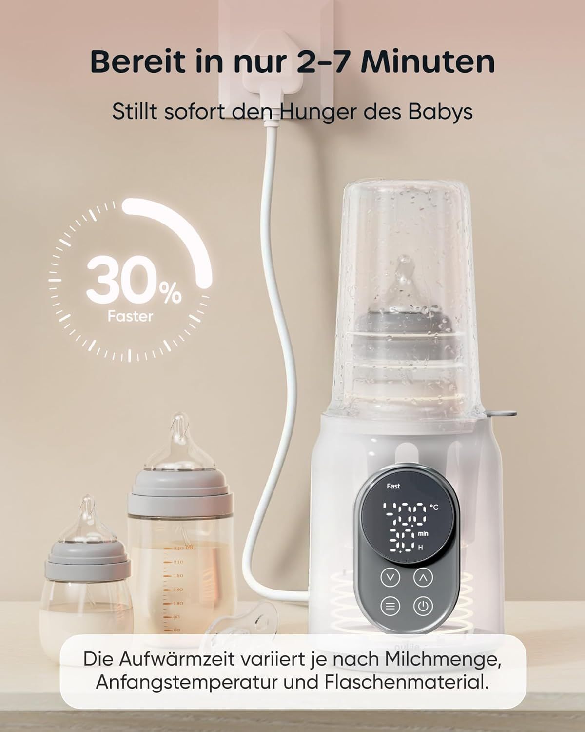 Nuliie 10-in-1 Elektrischer Flaschenwärmer