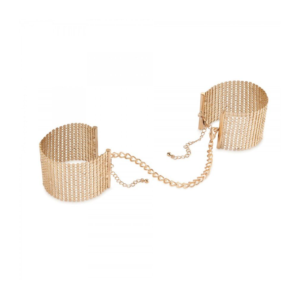 Desir metallique black mesh gold handcuffs