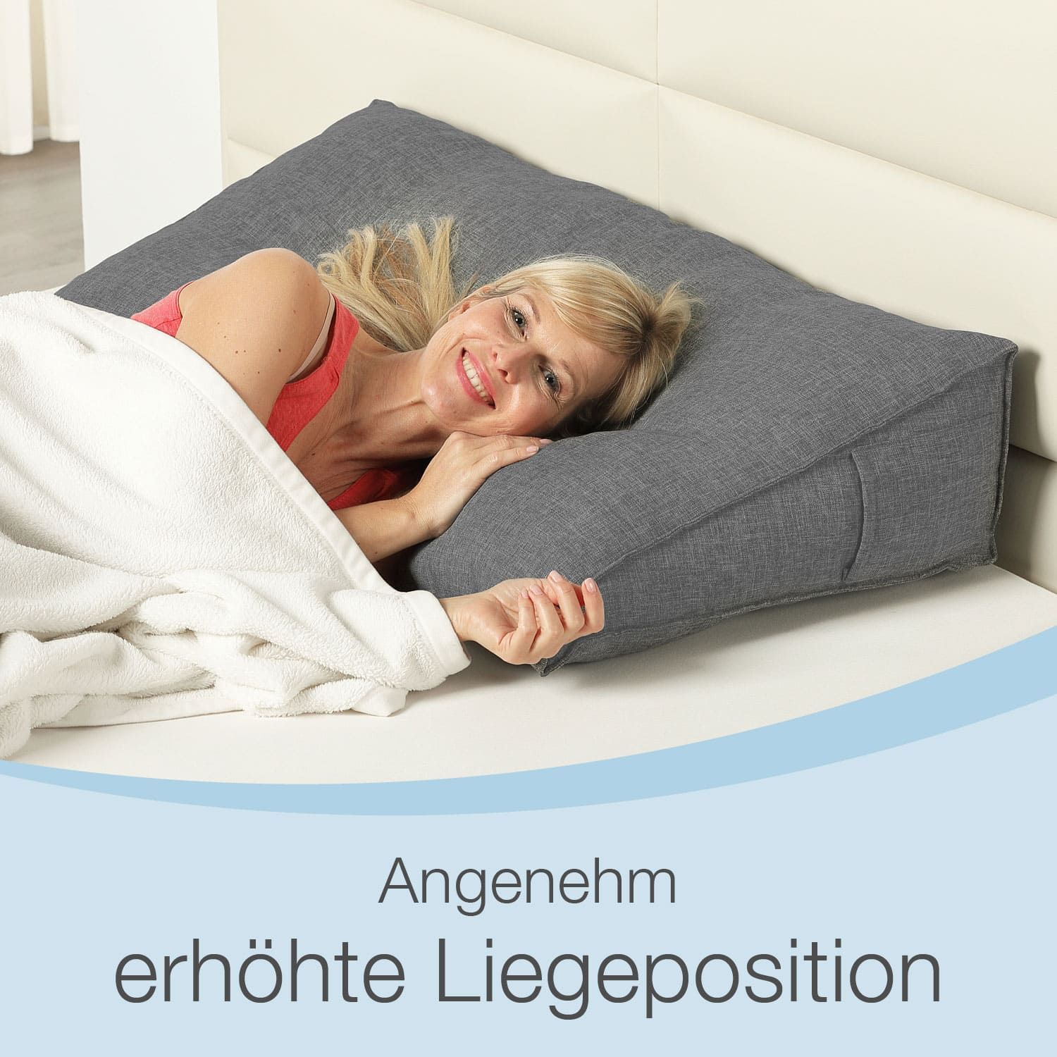 Rückenkissen, Keilkissen für Bett und Sofa