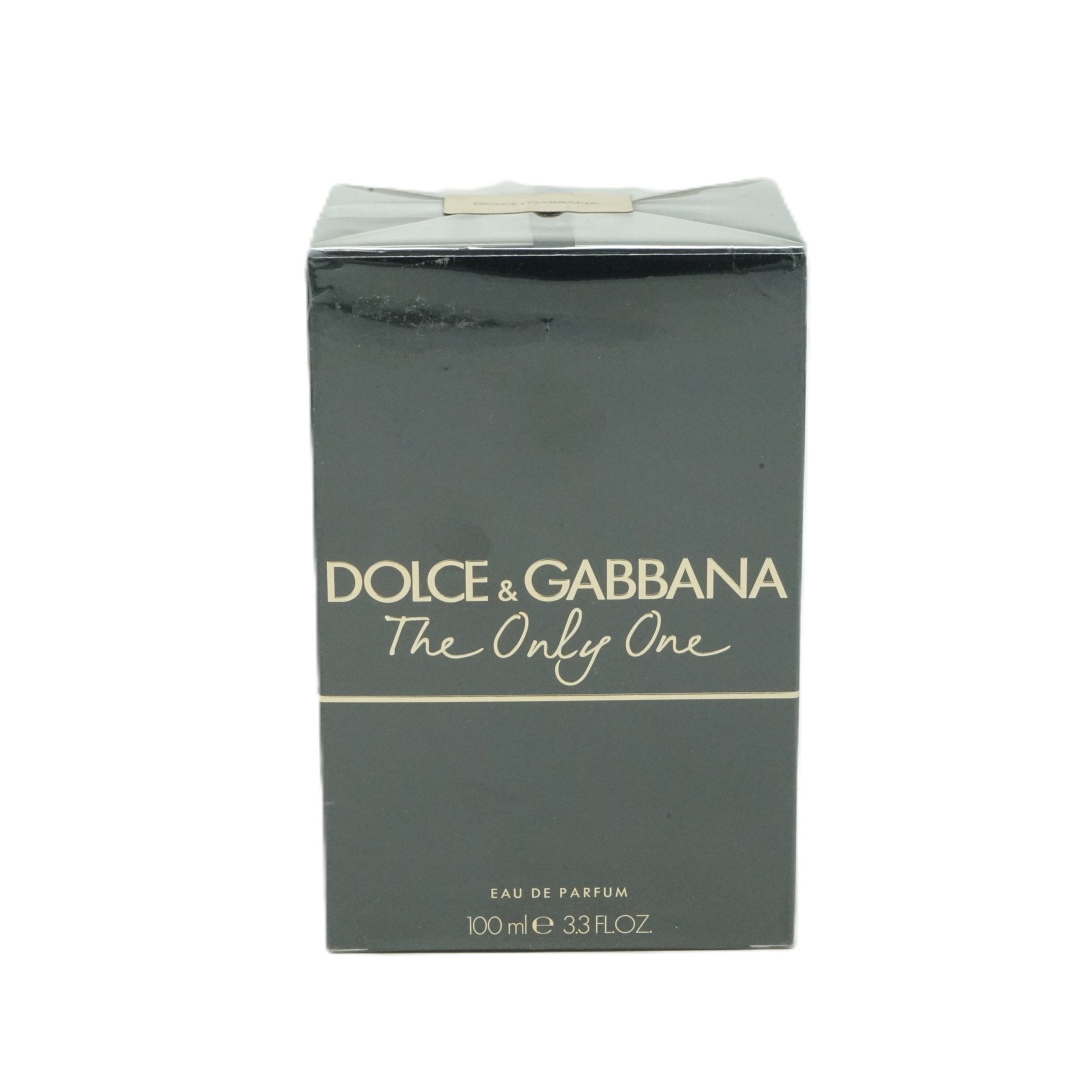 Dunkelgrüne Schachtel mit Dolce & Gabbana The Only One-Logo. Eau de Parfum, 100 ml.
