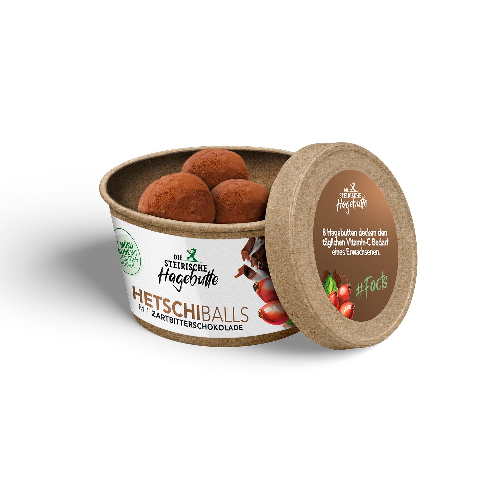 Die Steirische Hagebutte HETSCHI BALLS Schoko