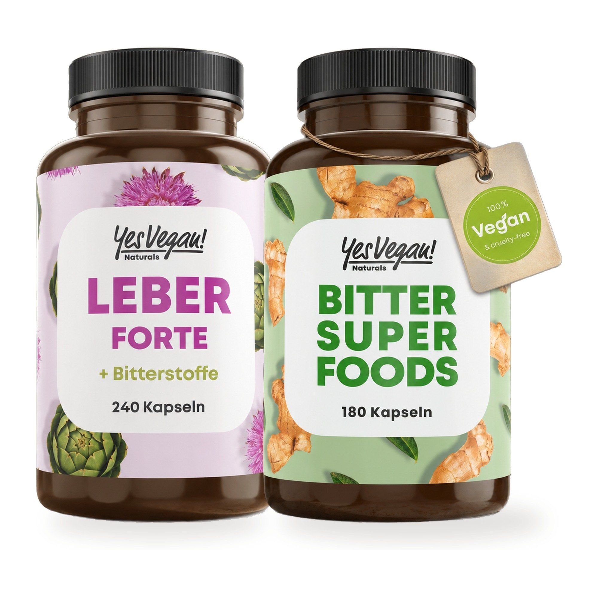 Yes Vegan! Leber Forte und Bitter Super Foods Kapseln.