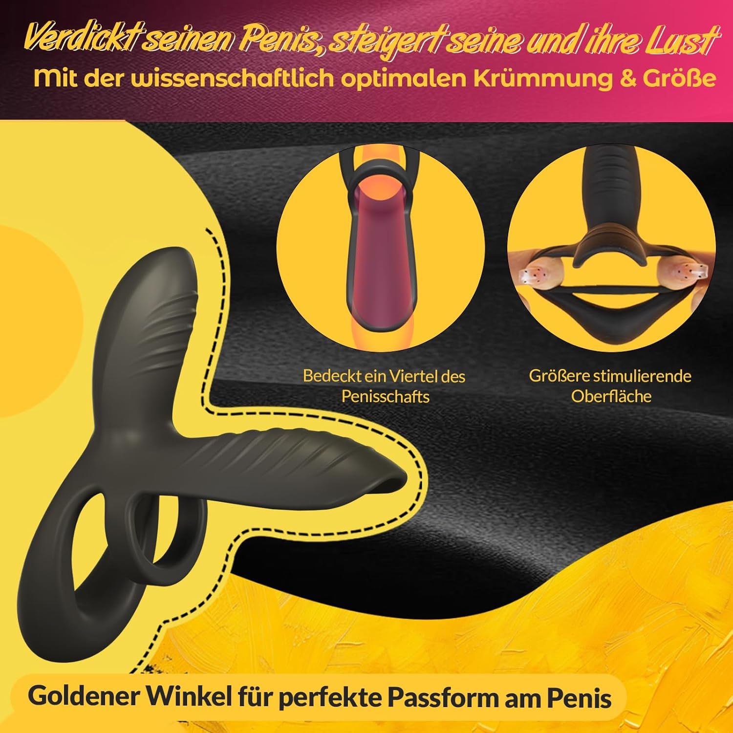 YAWNSHE Penisring Vibrator Penishülle mit Klitorisstimulator