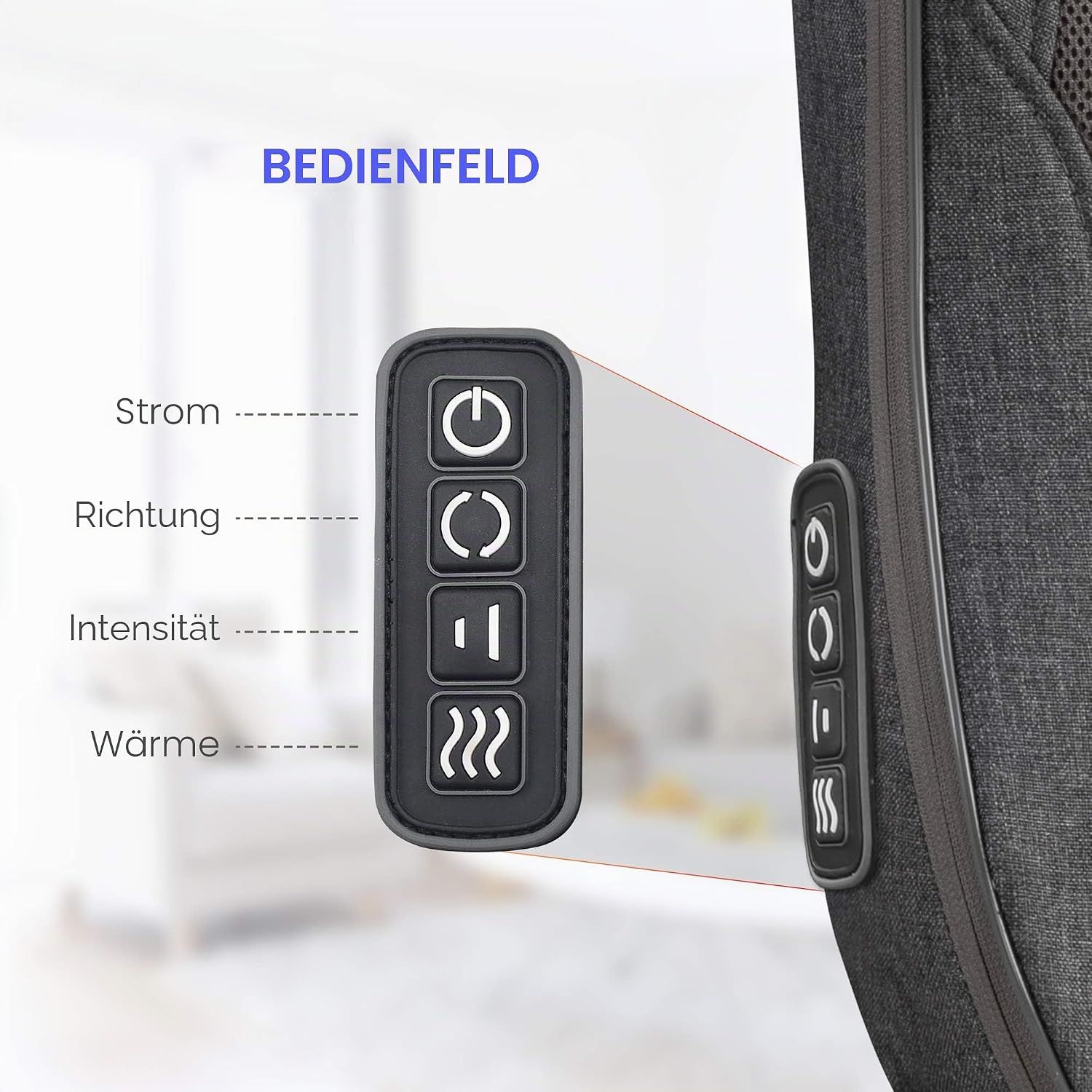 Weißes EyeOasis 3 Massagegerät mit integrierter Klangtherapie.
