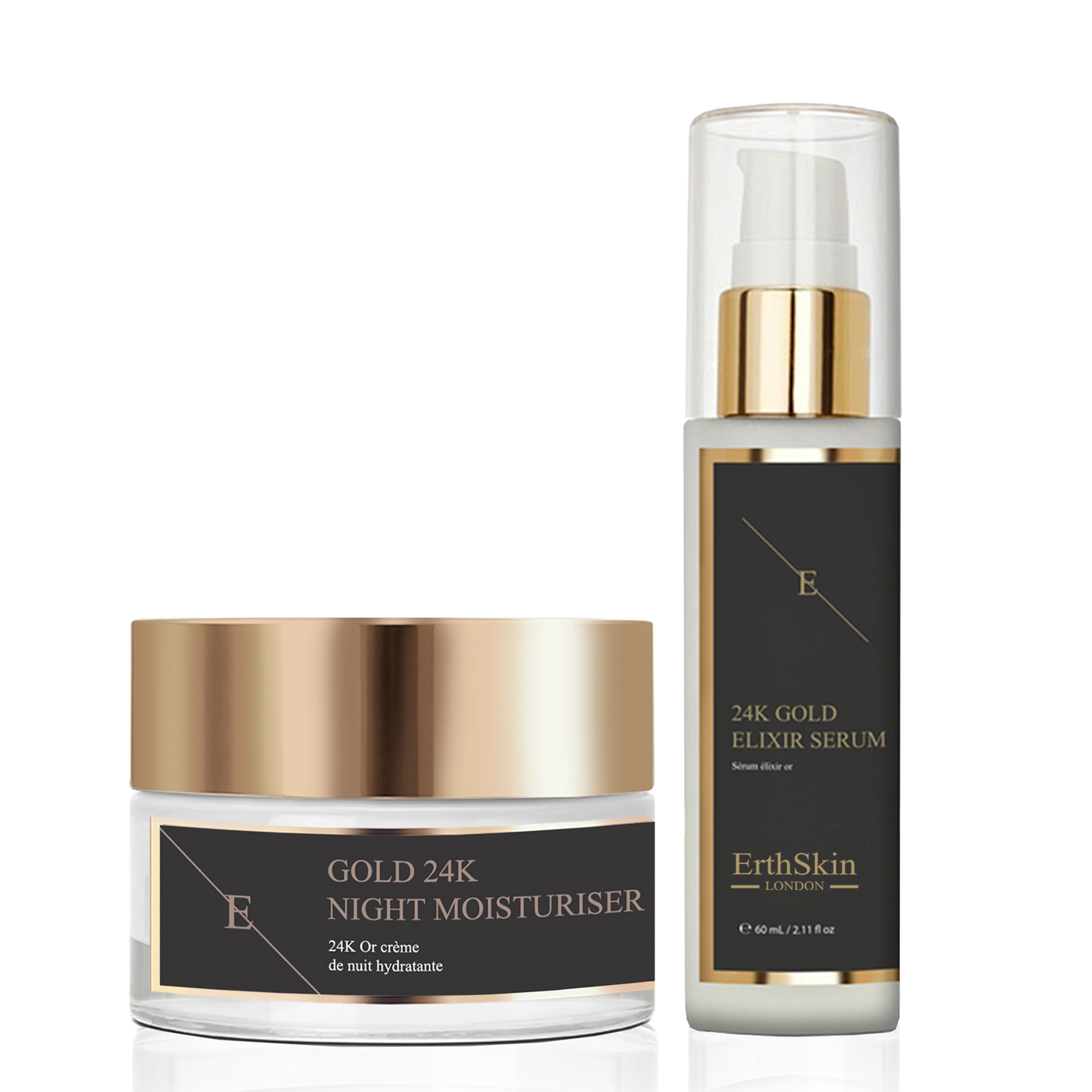 ErthSkin London Anti-Falten-Elixier-Serum + Nachtfeuchtigkeitscreme