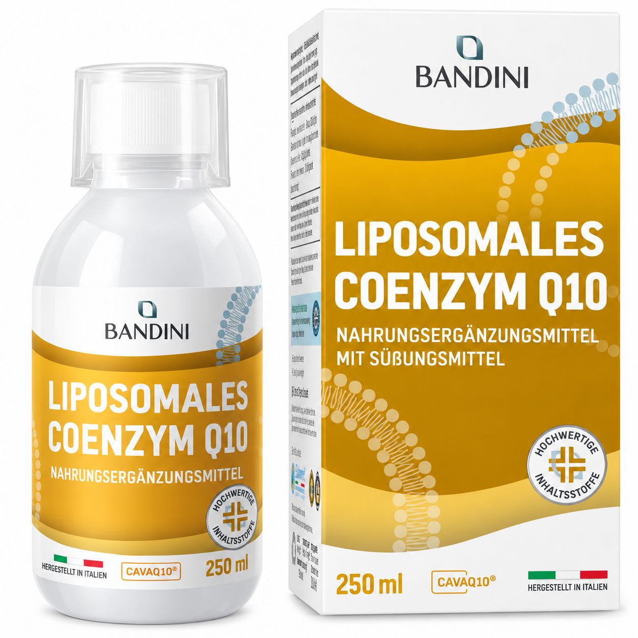 Bandini Liposomales Coenzym Q10 Nahrungsergänzungsmittel, 250ml.