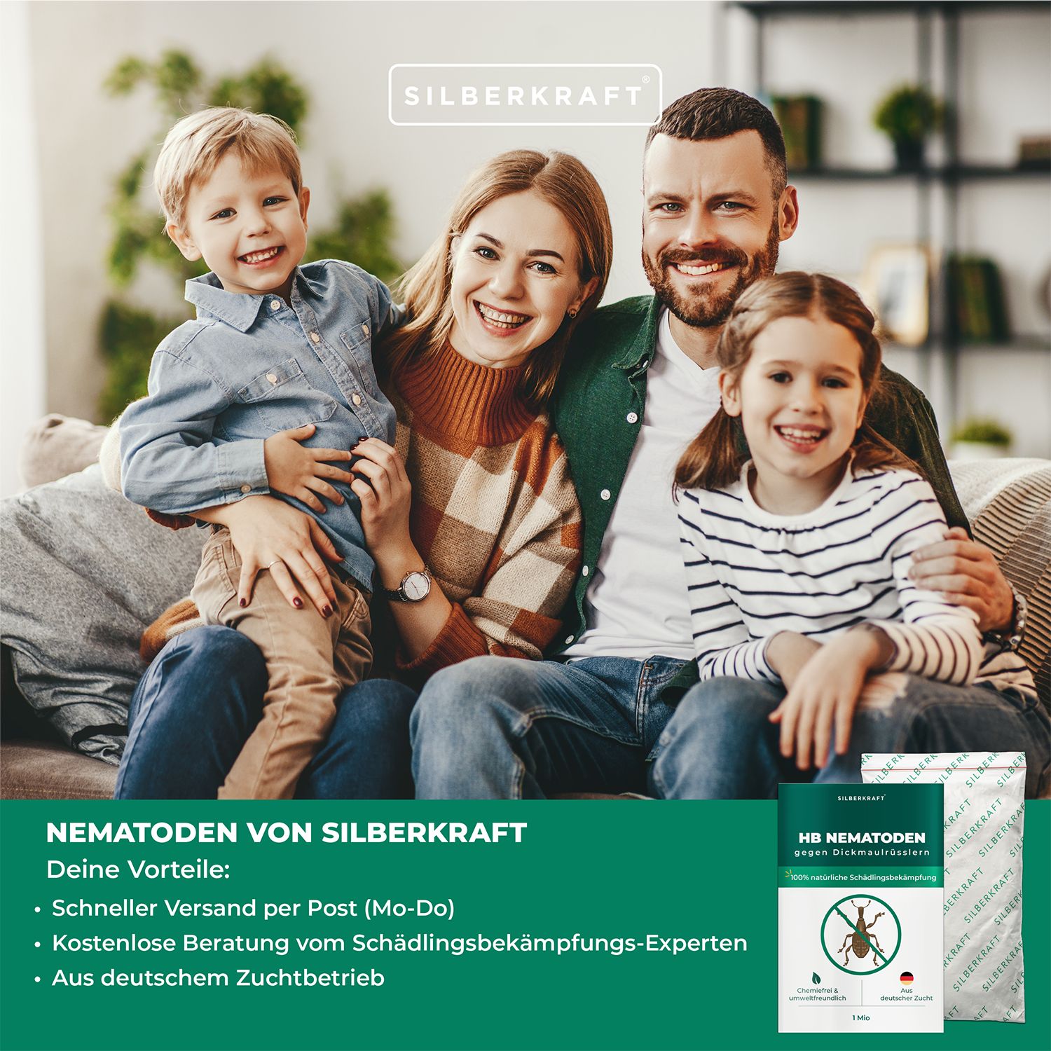 SILBERKRAFT HB Nematoden gegen Dickmaulrüsslern 50 Mio