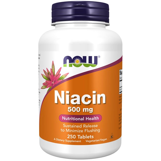 Now Foods Vitamine B-3 NIACIN 500 mg 250 Tabletten