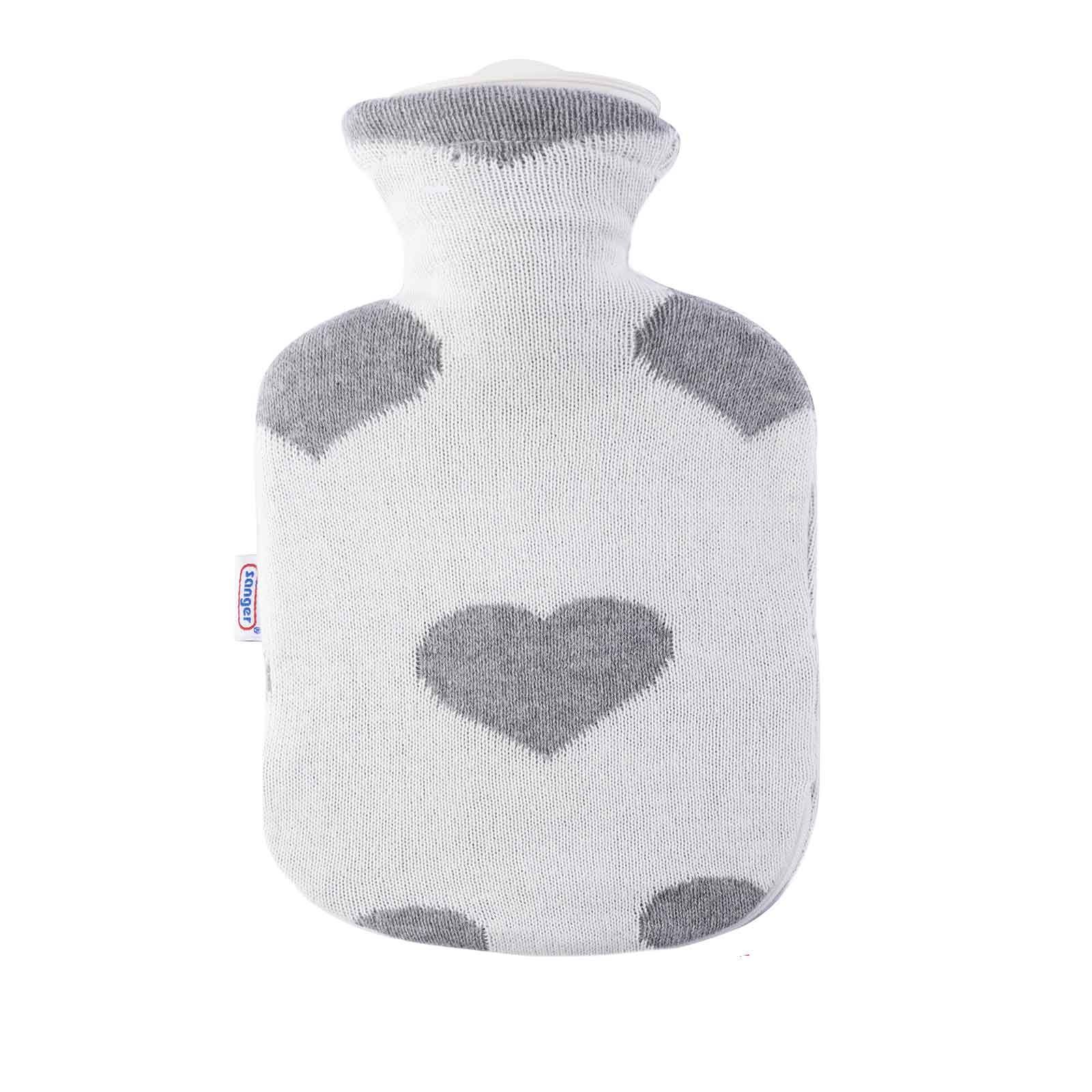 Sänger Kinder Wärmflasche Strick Öko-Tex Herz Amore