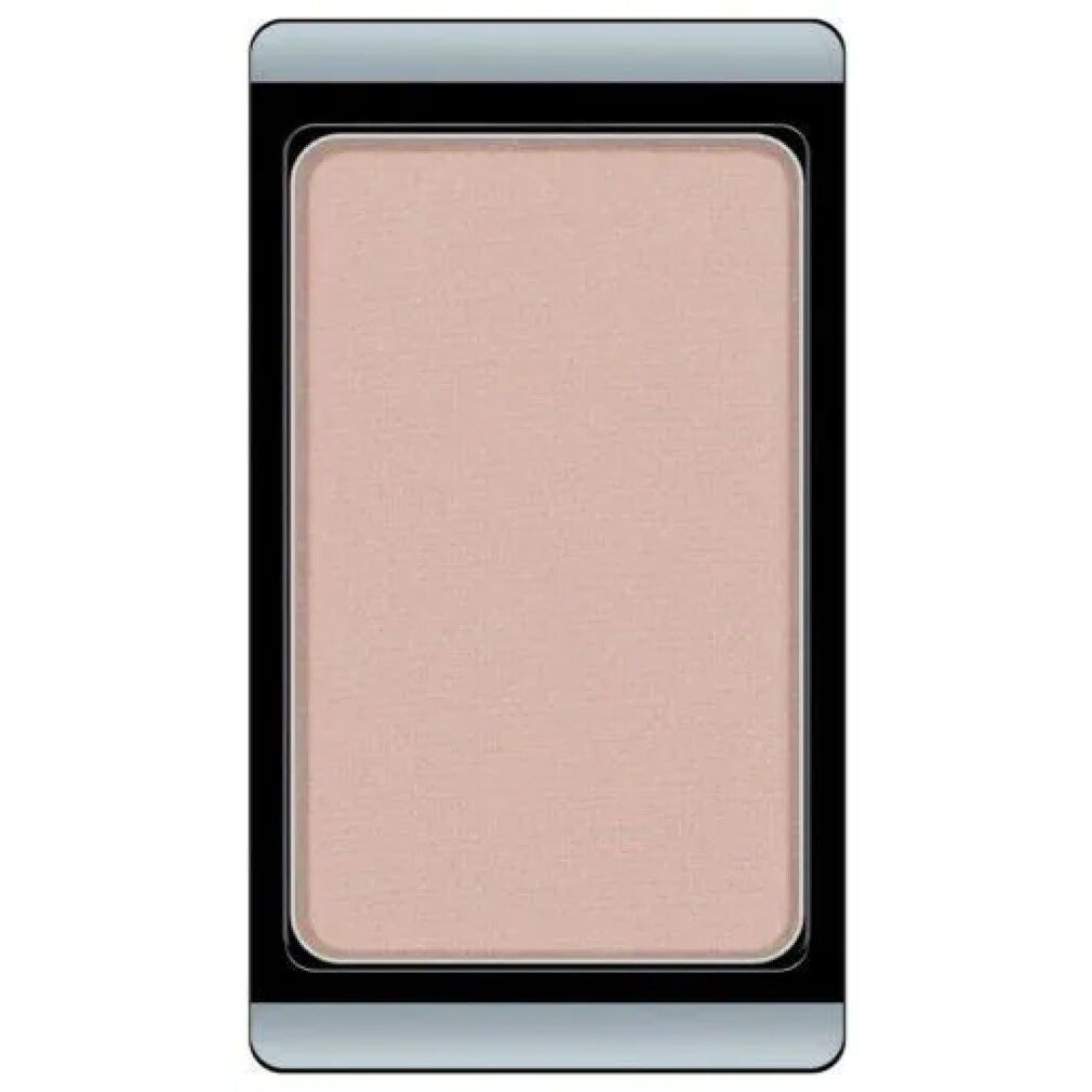 Artdeco Lidschatten Mattfarben. Beige Lidschatten in rechteckiger, schwarzer Hülle mit silberfarbenem Rand.