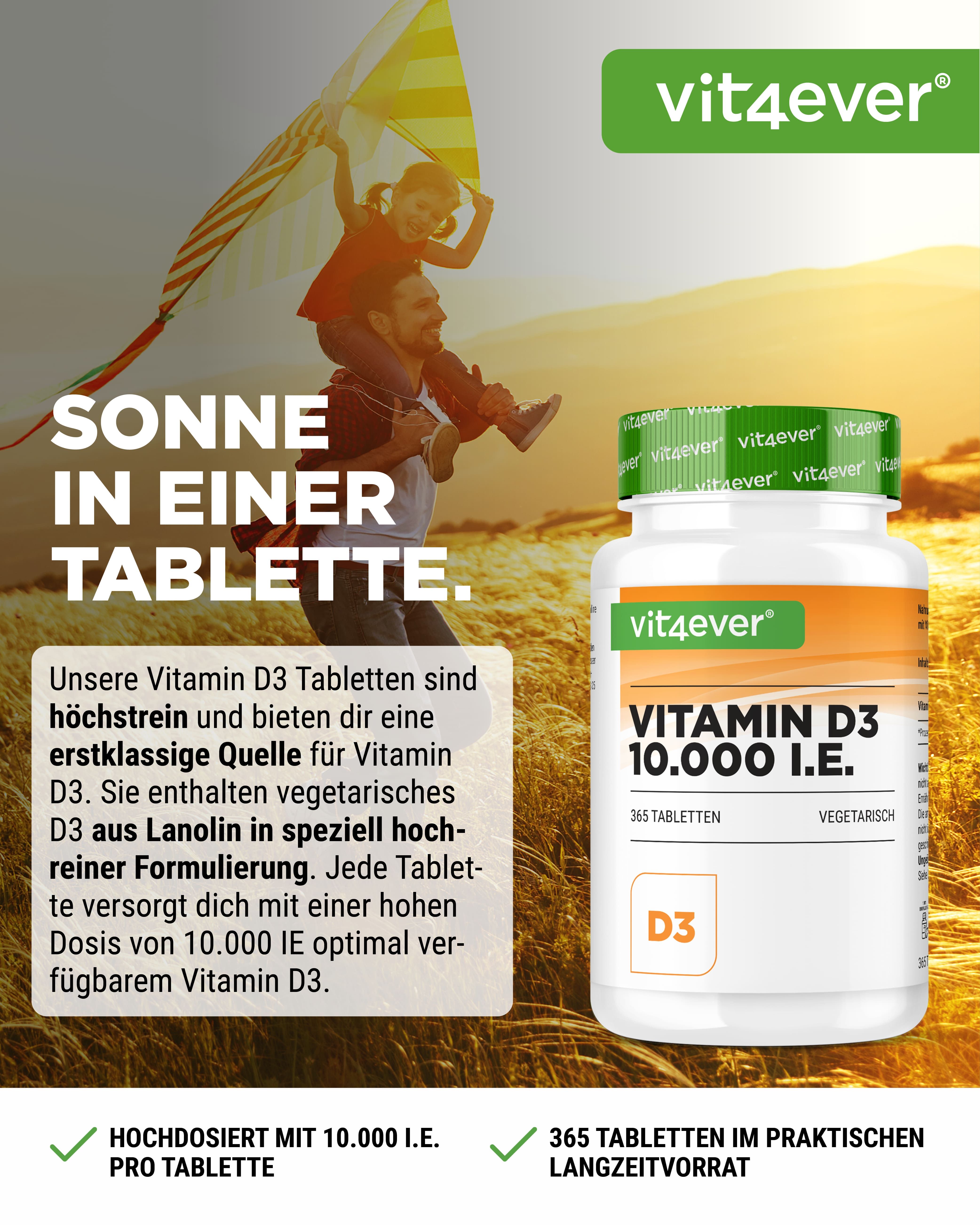 vit4ever Vitamin D3 Depot 10.000 I.E.