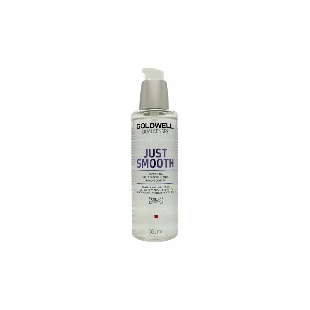 Goldwell Dualsenses Just Smooth Haarpflegeöl in transparenter Flasche mit Pumpspender. 100ml.