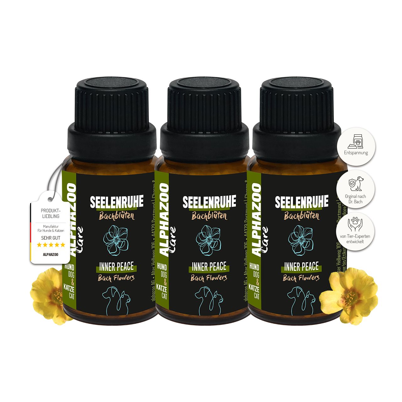 alphazoo Seelenruhe Bachblüten 3x15g