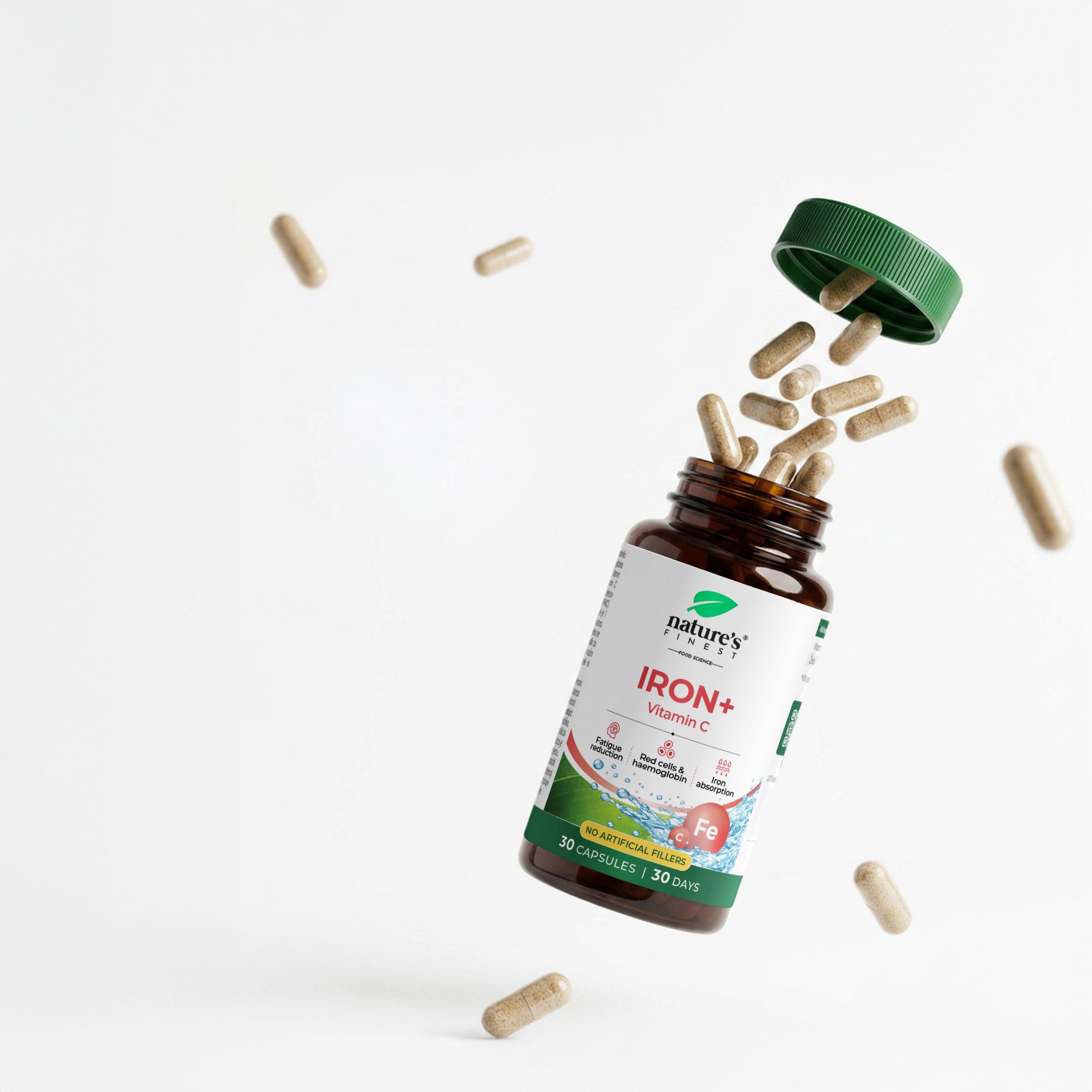 Nature's Finest Eisen + Vitamin C, 30 Kapseln