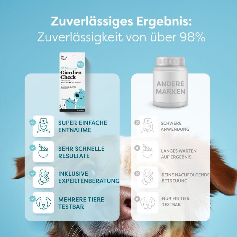 Dr. SAM 10 Minuten Giardien Check - Antigen Selbsttest 2er Set
