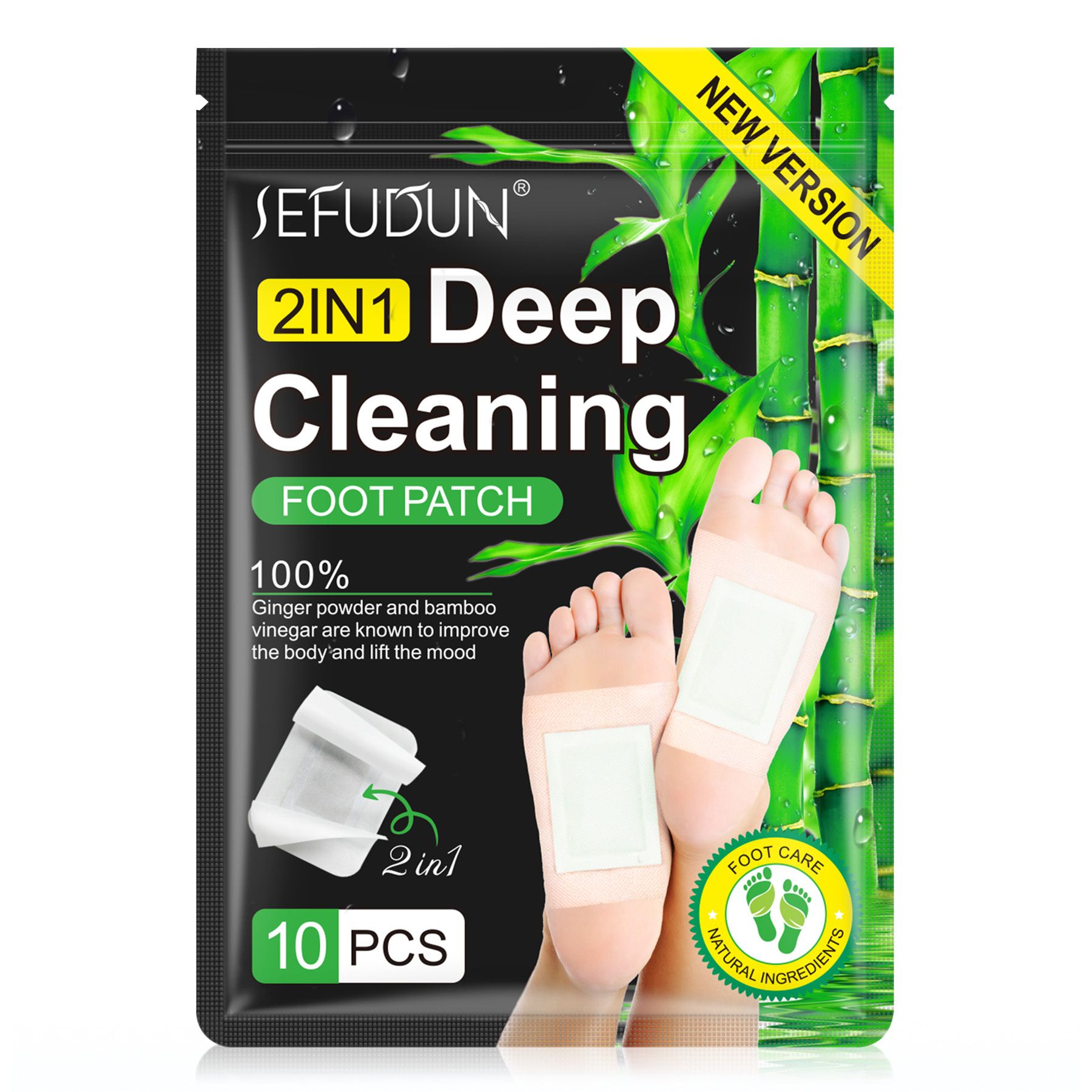 Aliver Detox Entgiftungspflaster mit Bambusessig Ingwerpulver Holzessig