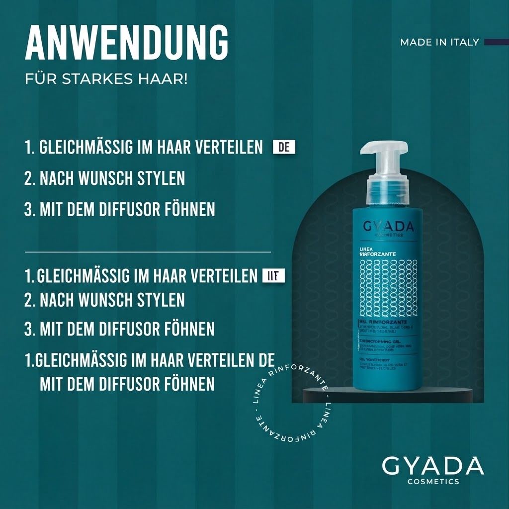 Infografik zur Anwendung: "Gleichmäßig im Haar verteilen".