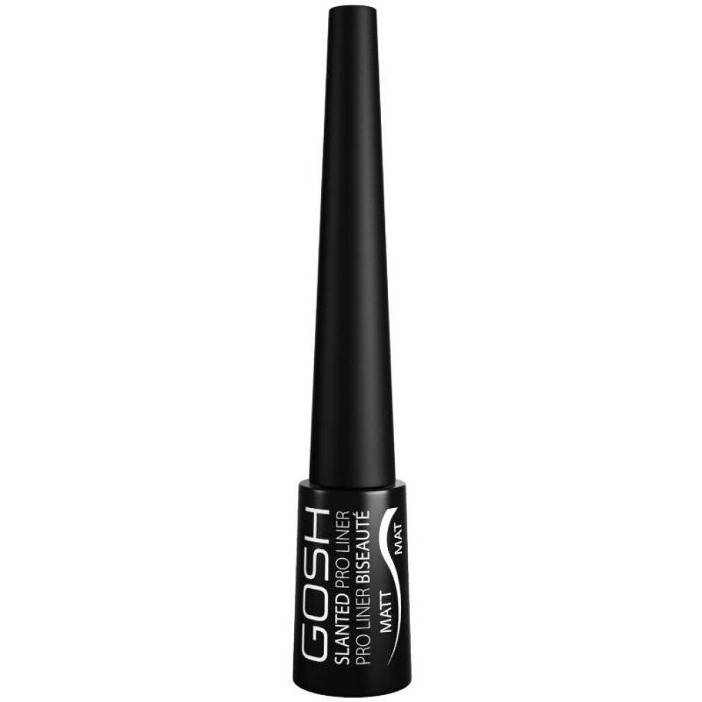 Schwarzer Eyeliner von GOSH. Produktname und 'MATT' auf dem Behälter sichtbar.